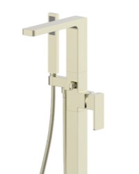 Flusso 196.1165 Single Hole Floor Mount Tub Filler, Square Spout and Handle