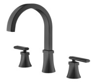 Flusso 230.2410 3 Piece Deck Mount Tub Filler in Matte Black