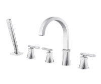 Flusso 230.2420 5 Piece Deck Mount Tub Filler with Hand Shower
