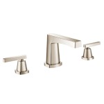 Widespread Sink Faucet, Lever Handles, Polished Nickel
