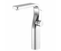 Flusso 260.1700 Tall Vessel Faucet with Curving Base, Flat Spout, Side Lever Control