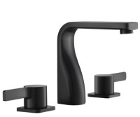 Flusso 260.2001 Widespread Sink FaucetFlat Spout, in Matte Black