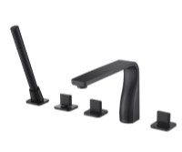 Flusso 260.2420 5 Piece Curved Tub Faucet with Hand Shower