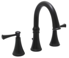 Tall Curving Spout, Lever Handles, Sink Faucet in Antique Bronze