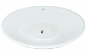 Carli 6636, Egg Shaped, Center Drain Bath