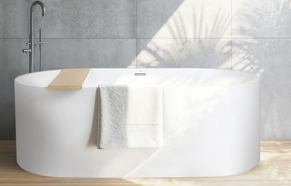 Hydro Systems Lido Oval Freestanding Tub with Flat Rim, Straight Sides