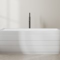 Rectangle Bathtub with Linear Skirt Design
