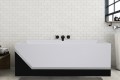 Three Color Tub, White, Black and Gray
