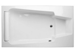 Premier Rectangle Bath, Rolled Neck Pillow, Footrest, End Drain
