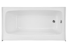 Studio Regan Rectangle Bathtub with Skirt and Tile Flange, Oval Interior