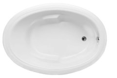 Oval Tub, Armrests, End Drain, Decorative Rim