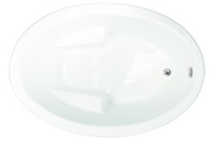 Hydro Systems Crystal Oval Tub, Armrests, End Drain, Wide Rim