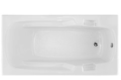Rectangle Tub with Armrests, End Drain