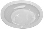 Zen 7242 Oval Silver Whirlpool 9 Jet Whirlpool