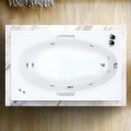 Rectangle Bath with Oval Interior, Grab Bars, End Drain, 8 Whirlpool Jets
