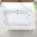 Rectangle Tub with 2 Bathing Areas, 12 Whirlpool Jets