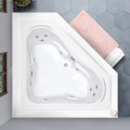 Corner Tub with 2 Backrests, Armrests for 2 Bathers, 12 Whirlpool Jets