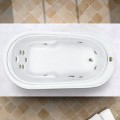 Elite 7338 Oval Tub with Horizontal Drain, 9 Whirlpool Jets