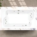 Rectangle Bath with 2 Bathing Wells, 12 Whirlpool Jets