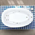 Elite 7244 Oval Tub with Horizontal Drain, 9 Whirlpool Jets