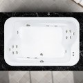 Rectangle Bath with Face-to-face Bathing Wells, 14 Whirlpool Jets