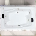 Rectangle Bath with Two Bathing Areas, 8 Whirlpool Jets