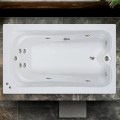 Elite Bath with Extended Leg Area and Horizontal Drain, 11 Whirlpool Jets
