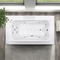 Elite Bath with Extended Leg Area and Horizontal Drain, 11 Whirlpool Jets