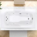 Rectangle Bath with End Drain, 7 Whirlpool Jets